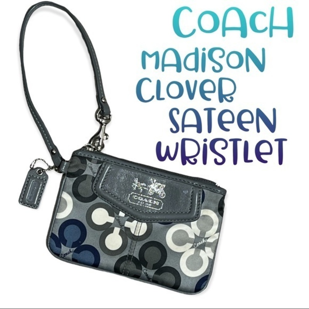Coach Madison Clover Sateen wristlet